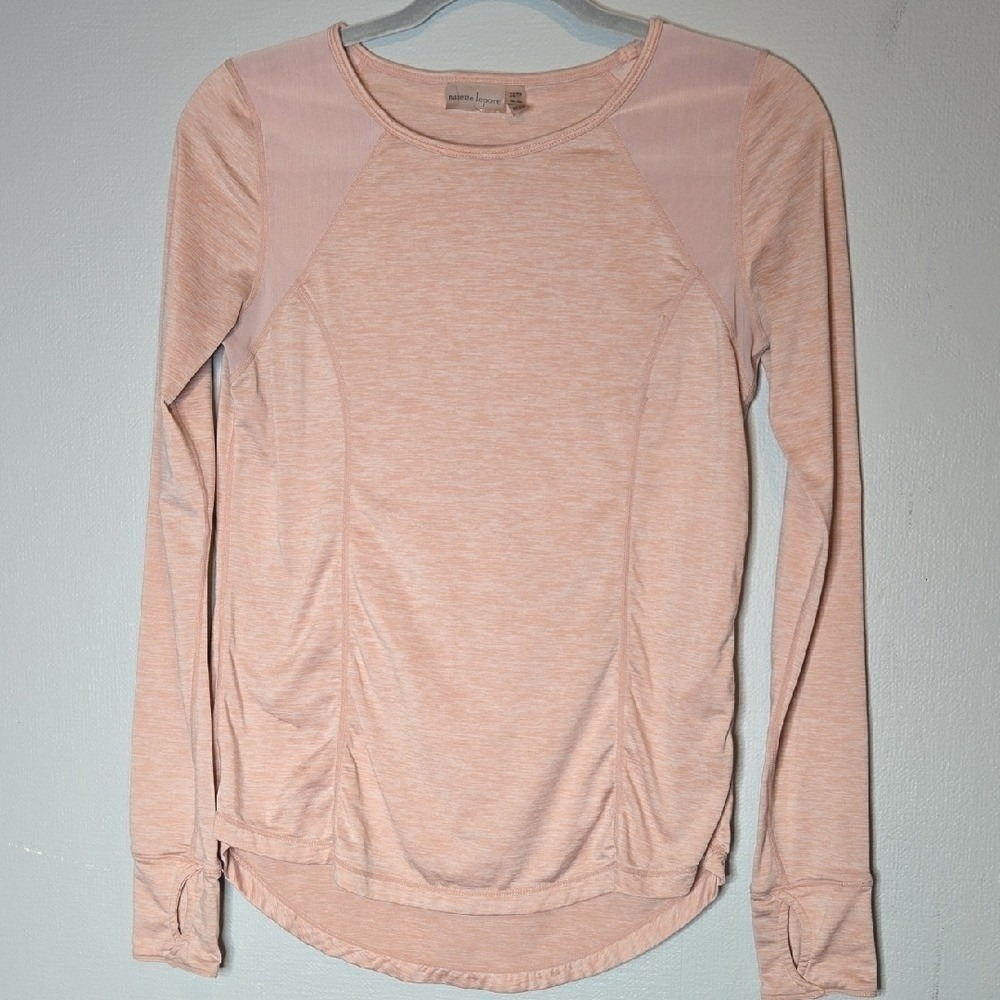 Nanette Lepore‎ Active Wear Top, Thumb Holes, Athleisure, Pastel Pink, Size XS